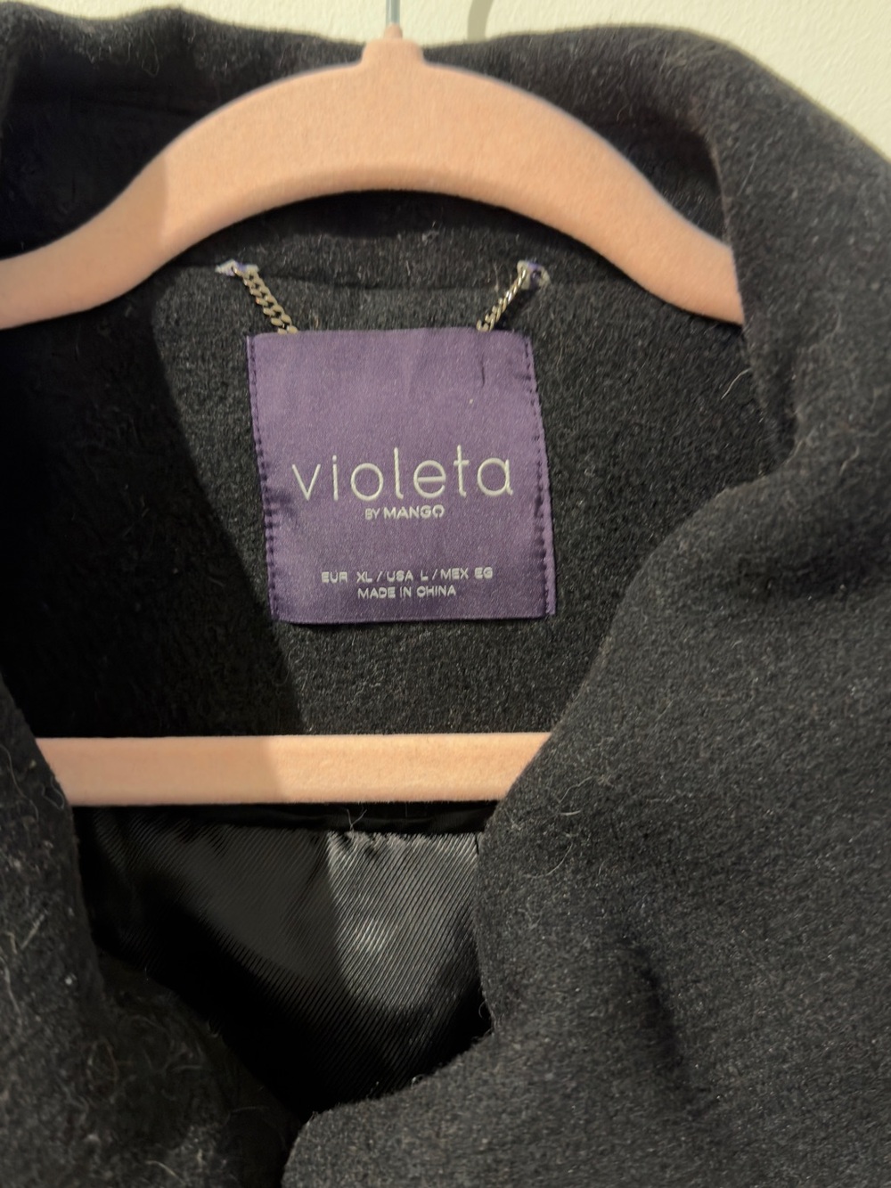 Mango Black Pea Coat with Flap Pockets - Picture 5 of 5